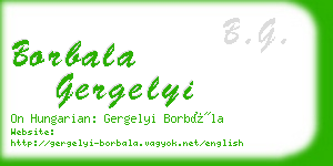 borbala gergelyi business card